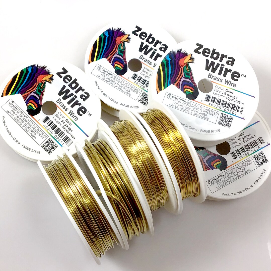 Zebra Wire Brass Gold Wire 12ga,14ga,16ga,18ga,20ga,22ga,24ga,26ga,28