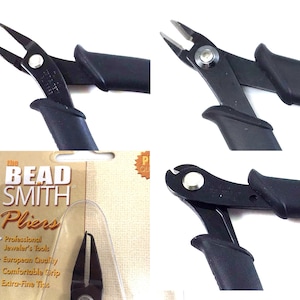 Memory Wire Cutter, Split Ring Plier, Flush Cutter Beadsmith Pliers Jeweler&#39;s Tools | Extra-Fine Tips, European Quality Bead smith Beading