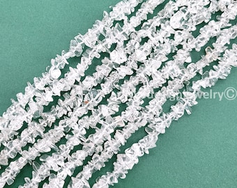 Clear Crystal Bead Chips, 9mm Freeform Nuggets, 36" Strand