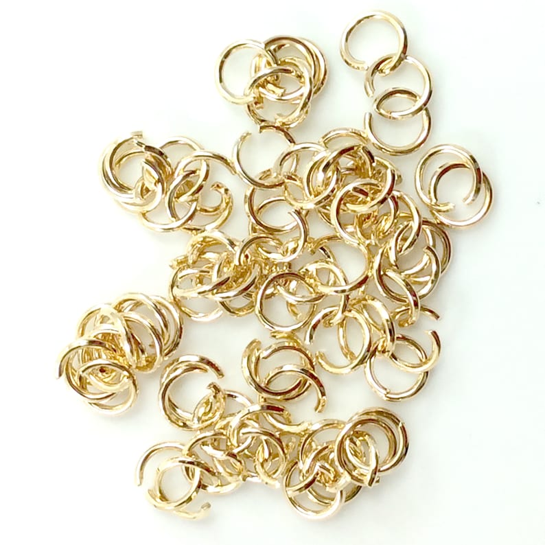 Light Gold Open Jump Rings Golden Jump Ring Jewelry Finding Etsy