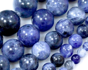 Blue Sodalite Beads Natural Gemstone Round Loose Bead 4mm 6mm 8mm 10mm 12mm 15" Strand