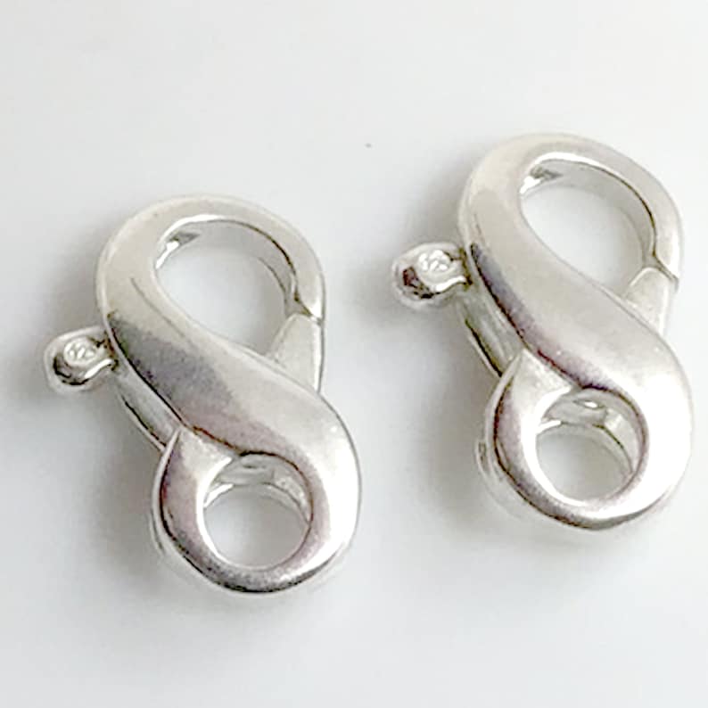 REAL 925 Sterling Silver Figure 8 Lobster Claw Clasp - Etsy