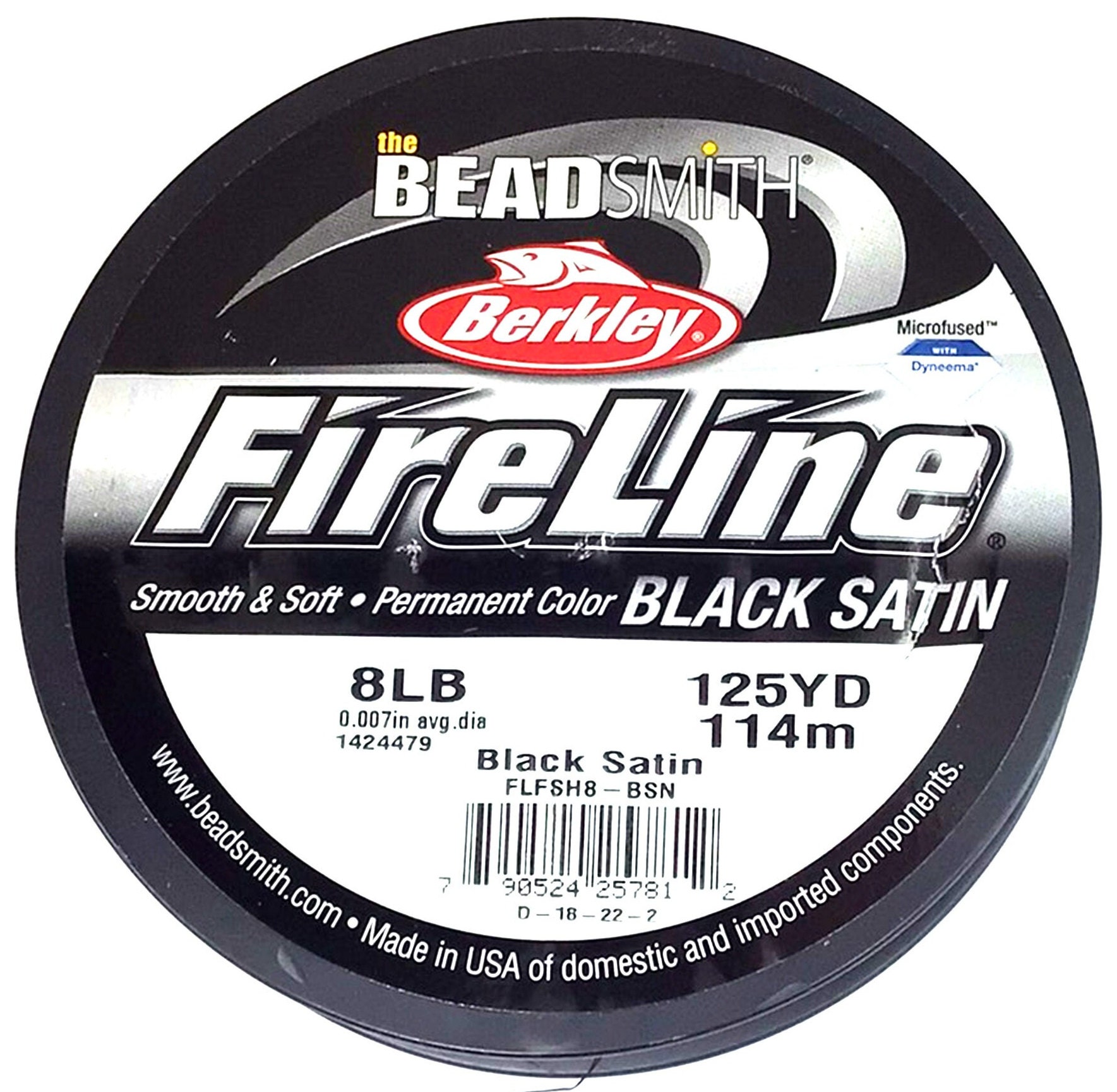 Beadsmith FireLine Beading Thread Crystal/Smoke 4lb 6lb 8lb 50 YRD/Spool (Smoke, 8lb 0.17mm)