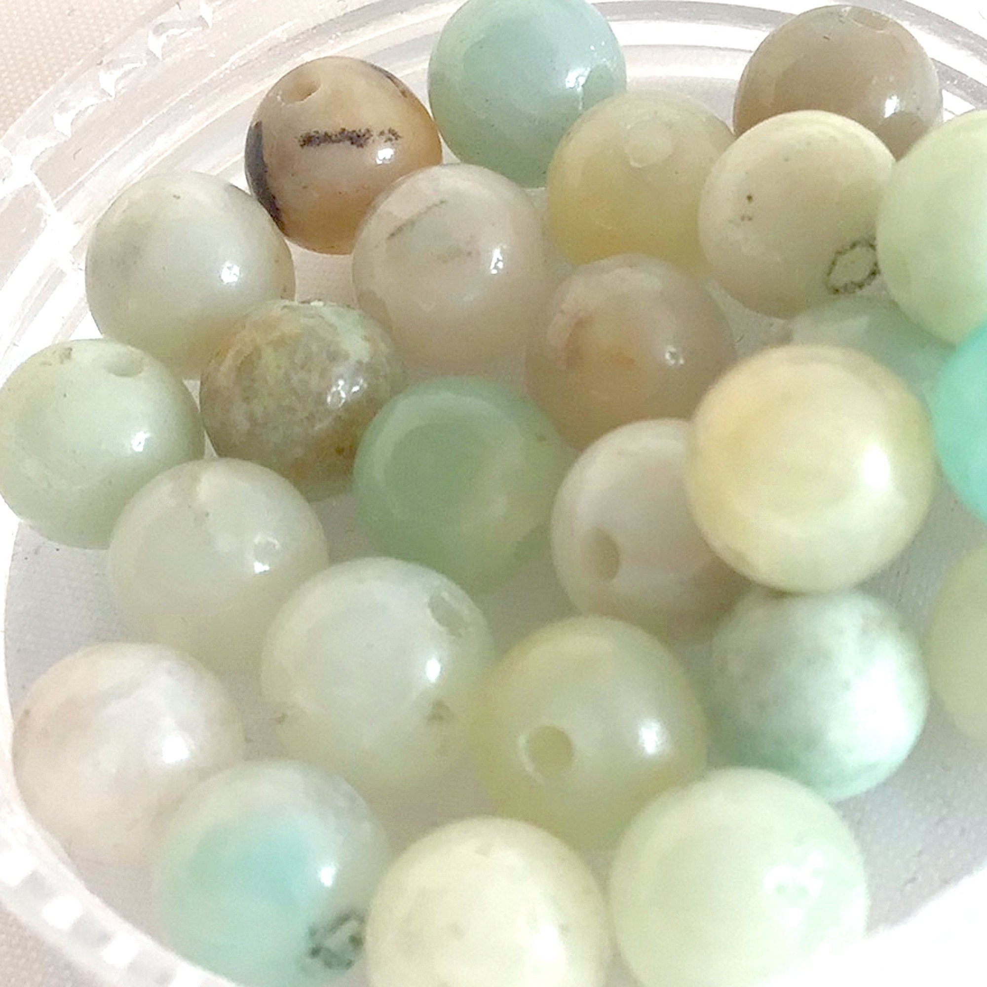 Round Loose Beads Natural Gem Beads Crystal Energy Stone Beads for Jewelry  Making 15 (Afghan Chalcedony, 6MM)