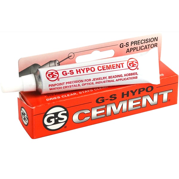 G-S Hypo Cement with Precision Applicator, 9ml 1/3 Fl oz,Jewelry Making Glue,Beads Findings Watch Crystals Plastic Glass Metal Ceramic Craft
