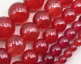 Red Jade Beads 15