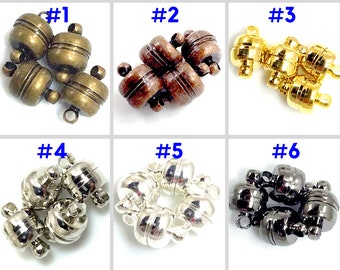 10Set High Quality Strong Magnet clasp Magnetic Hematite Connector Fit 5mm 