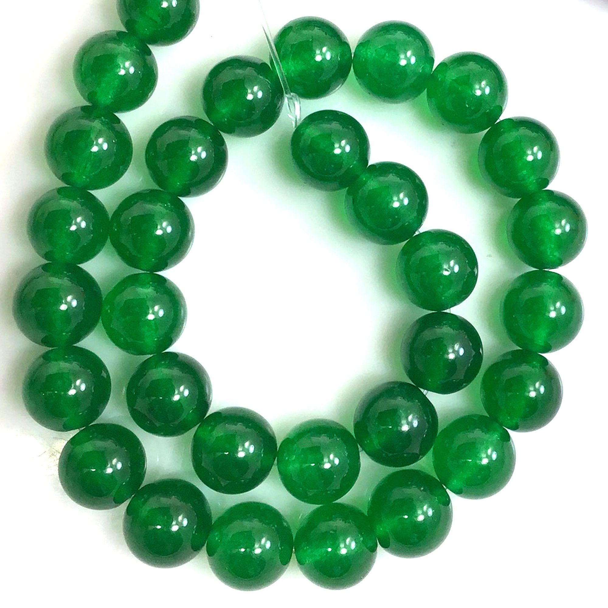 Fil De Perles En Jade Vert Impérial - 92 Perles 4mm Sur 39cm - Neuf Pour Création