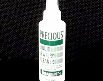 Beadsmith Precious Liquid Jewelry Cleaner 4 oz | Clean 14K & 18K Gold, Sterling Silver, Platinum, and Copper | Bead Smith Beading Tool