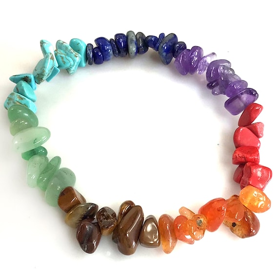 Bracelet 7 Chakras En Pierres Naturelles 8 Mm - Extensible Fait Main - Pour Femmes Et Hommes - Carte De Signification Incluse - 2