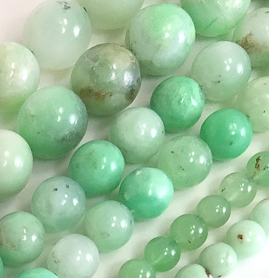 60pcs 6mm Natural Green Agate Beads | Round Gemstone Beads For Jewelry Making | Loose Beads - View #9