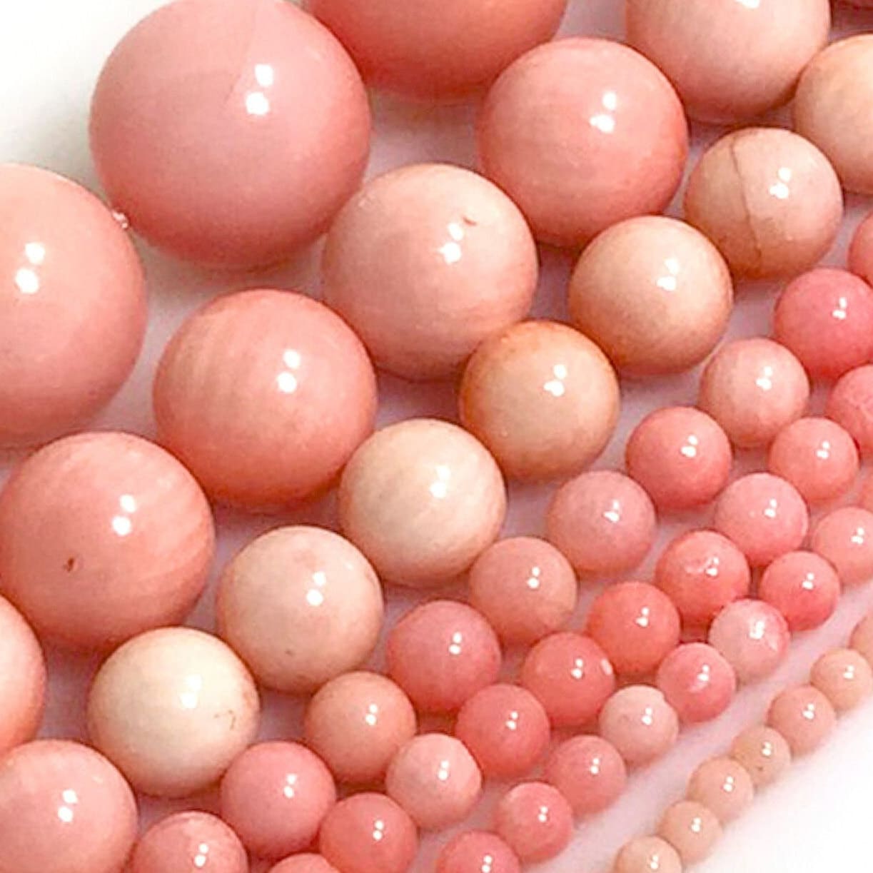 [美品]ピンク珊瑚　　Pink coral beads Pink Coral Round Beads Grade AA Natural Gemstone Loose Beads 2mm