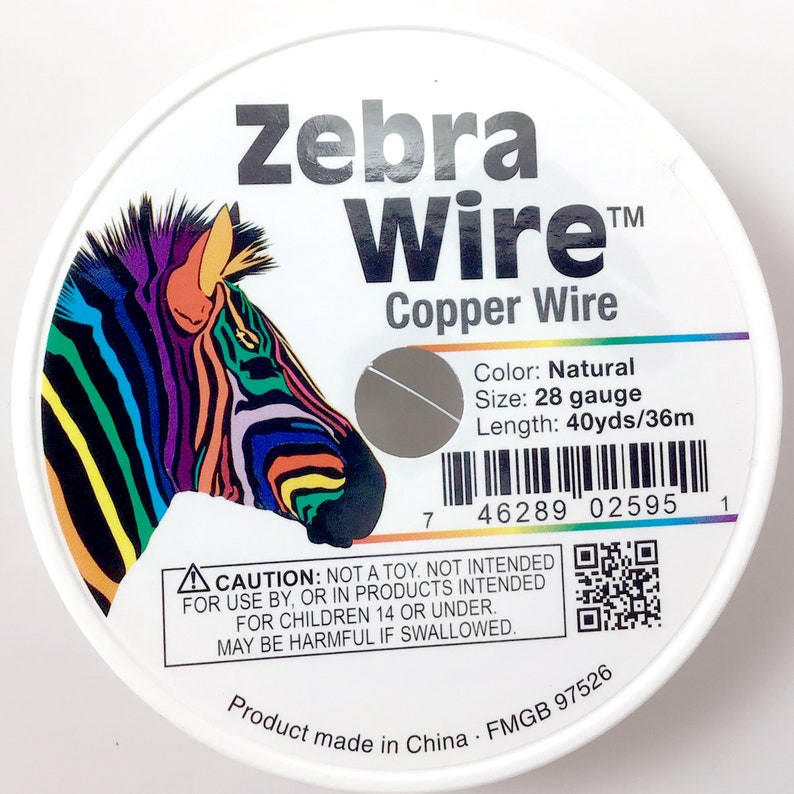 Zebra Copper Beading Wire, Jewelry Making Wire (12-28 Gauge) - Etsy