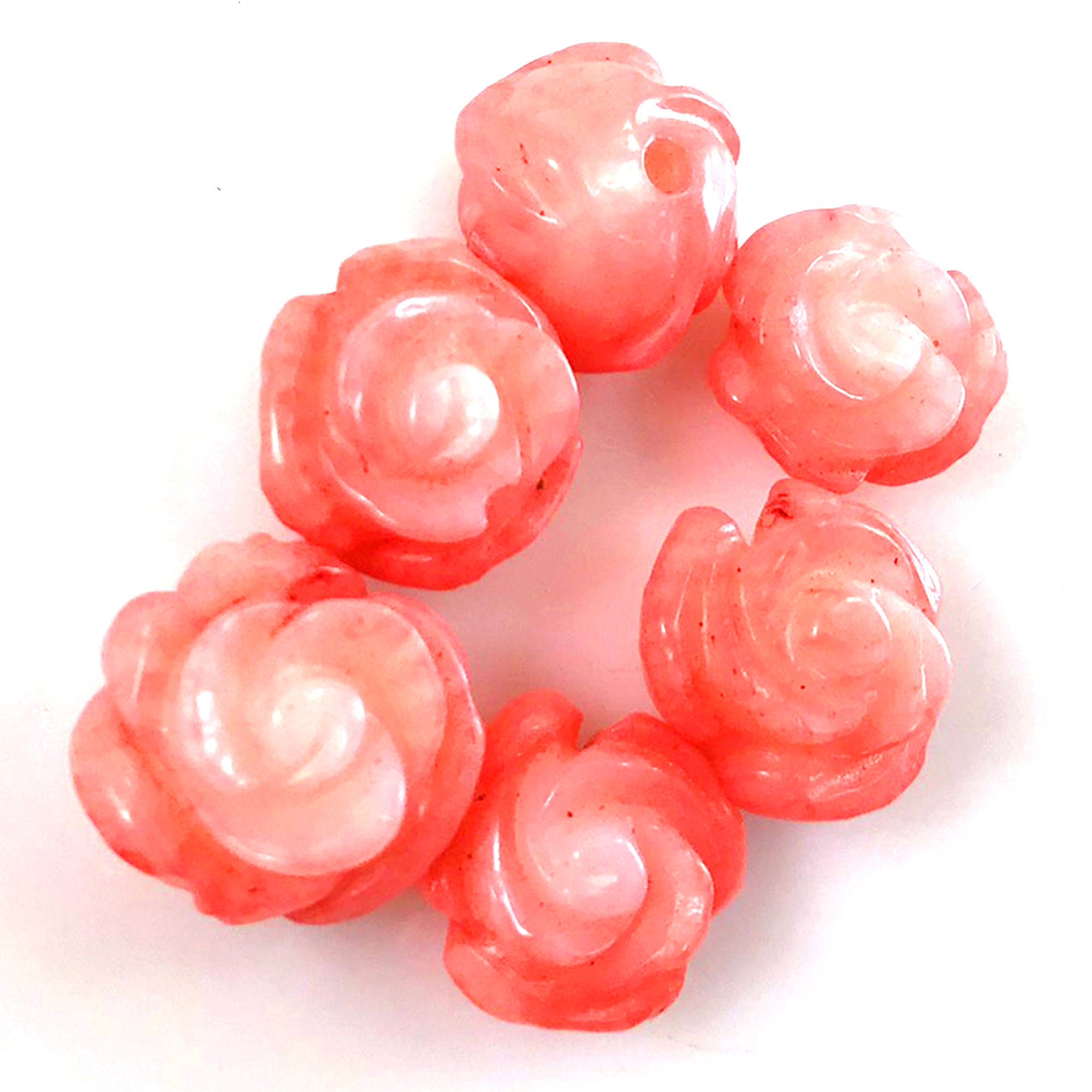 Coral rose beads discount