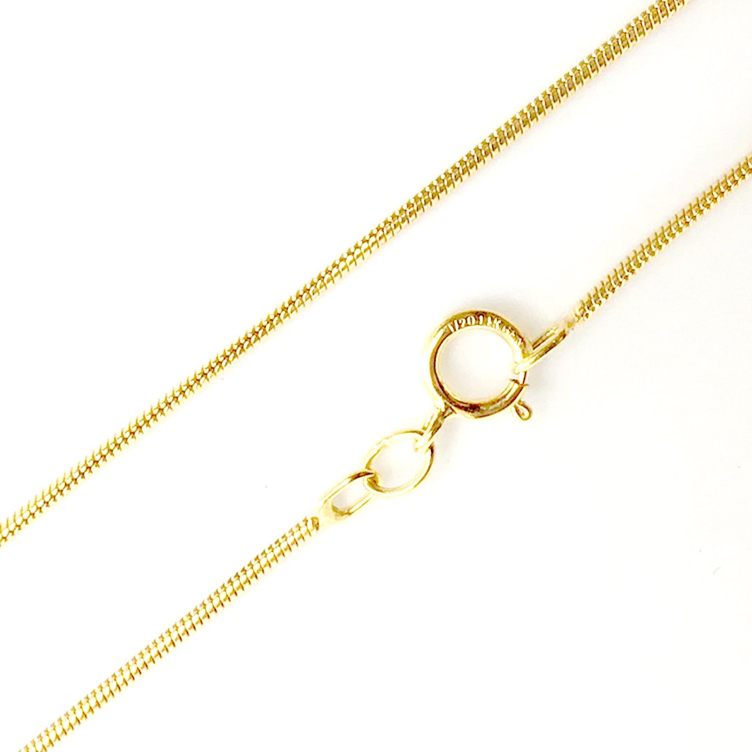 18K Yellow Gold Filled Snake Chain Necklace – 16” To 38”, Hypoallergenic, Lobster Clasp - View #4