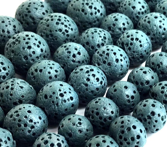 Charm Blue Lava Beads Natural Lava Beads Round Loose Bead Volcanic Rock Lava Diffuser Oil 6mm 8mm 10mm 15 Strand Etsy
