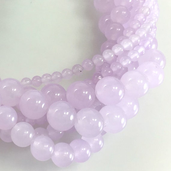 4mm Light Purple/ Magenta Jade Round Beads 16" 4mm Light Purple/ Magenta Jade Round Beads 16"