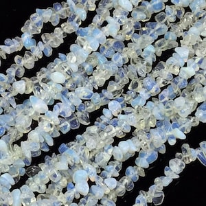 Opalite Glass Chip Beads Assorted Stones 32&quot; Full Strand Irregular Nugget Freeform Small Gemstone Crystal Chips Necklace