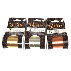26ga Beadsmith Wire Jewelry LACQUERED Tarnish Resistant Craft Wire 26gauge 34yard Gold Silver Copper Beading Wire Making Wire Jewelry Making