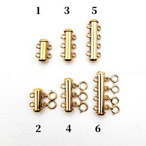 14K Gold Filled Bar Clasp, Multi Strand Necklace Detangler 2/3/4 strand