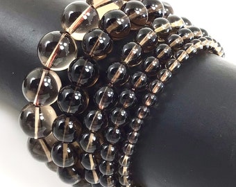Natural Smoky Quarts Jewelry 925 Sterling Silver Bracelet. Price Cut Smoky Quarts Gemstone Natural Smoky Quarts Bracelet