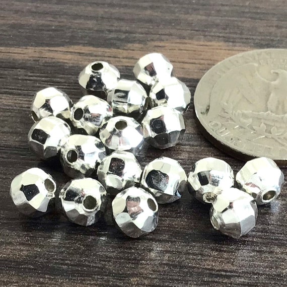 Round Faceted Multi-color Hematite Metal Bead Spacers For Jewelry Making  15