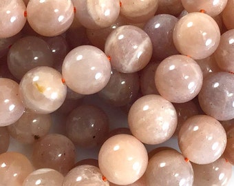 10mm Pink Coral Round Beads Grade AA Salmon Coral, Peach