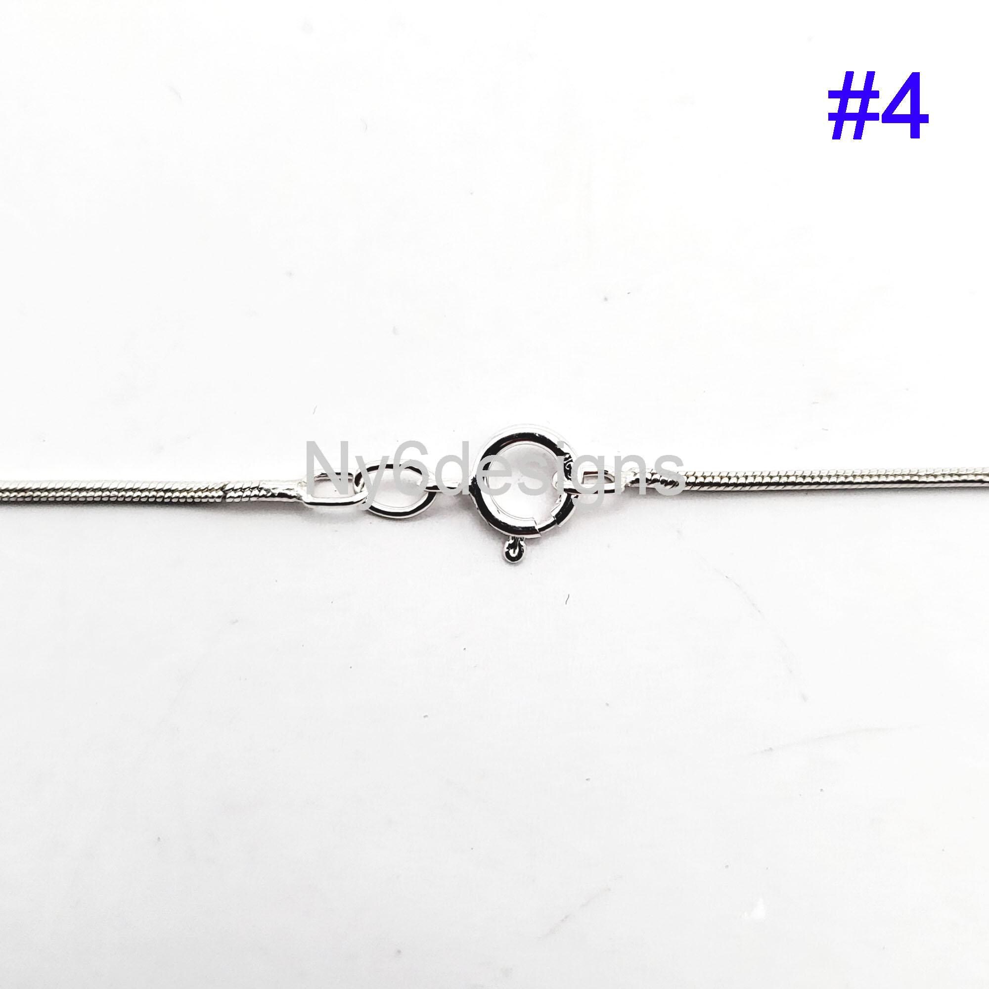 Sterling Silver Snake Chain Necklace With Spring Ring Clasp 16