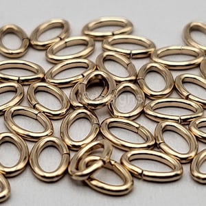 Gold-Filled Open Oval Jump Ring - High Quality 14K Gold Jewelry Making Supplies, Oval Jump Ring for DIY Jewelry, 3x4.5 mm, 22 Gauge, 20 Pcs