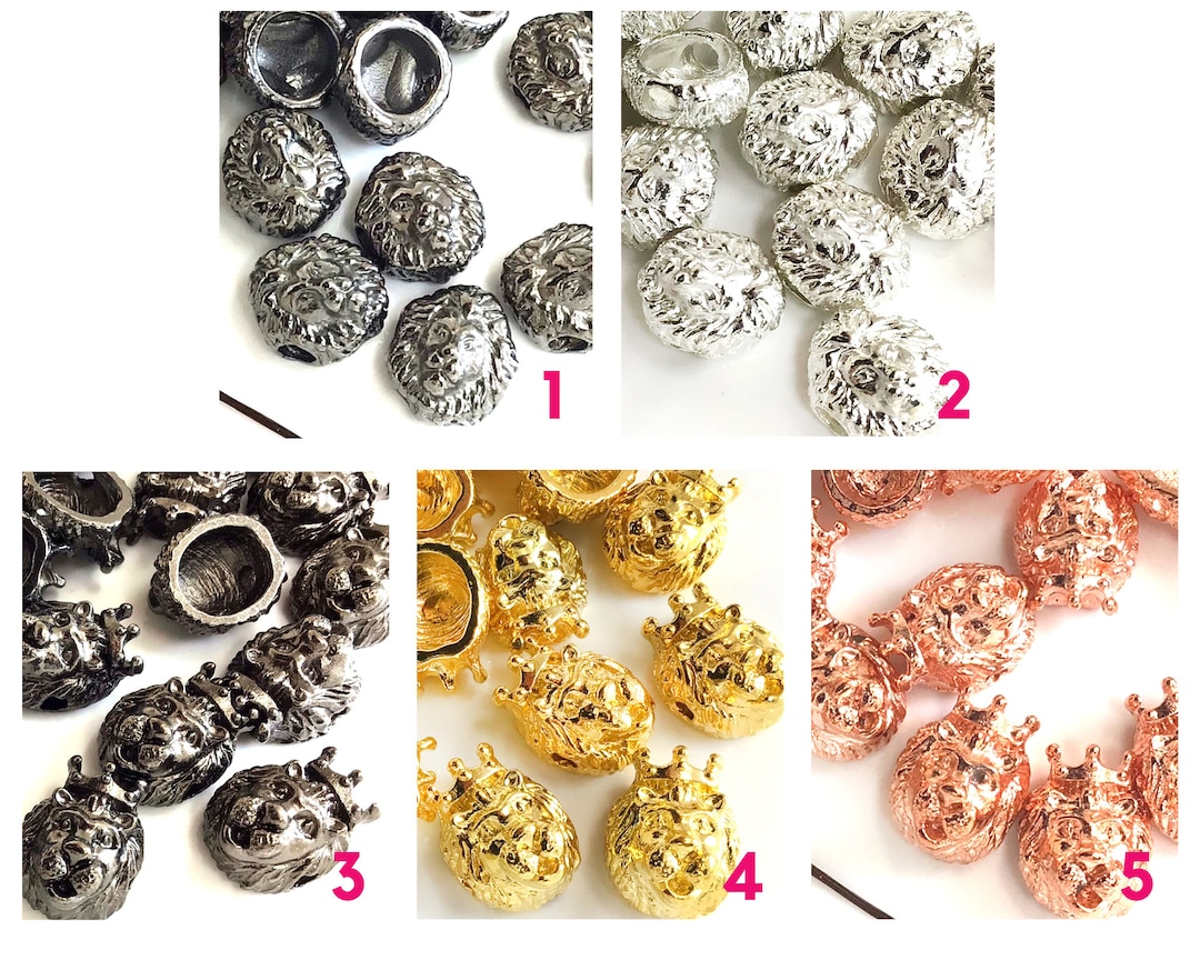 Lion Head Charms Lion King High Quality Bracelet Charms Rose Gold ...