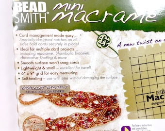 Mini Macrame Board - Beadsmith Craft Jewelry Beading Tool (7.5x10.5")