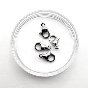 Stainless Steel Lobster Claw Clasps – 10x6mm Silver Trigger Clasps, Durable Jewelry Findings for Necklaces & Bracelets, DIY Supplies, 4pcs
