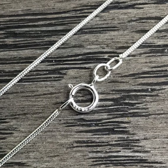 Sterling Silver Snake Chain Necklace With Spring Ring Clasp 16
