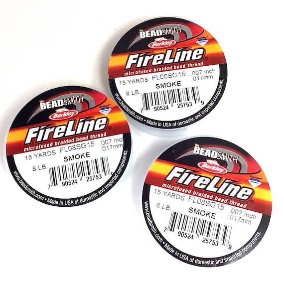 Beadsmith® Fireline® Beading Thread 4LB 6LB 8LB Smoke Braided Bead