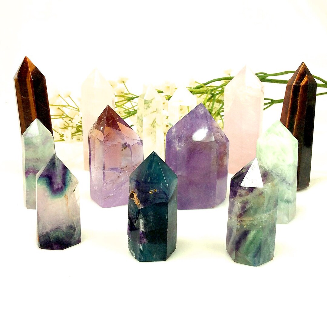 Crystal Tower Hexagonal Pointed Column Power Stone Wand Amethyst ...