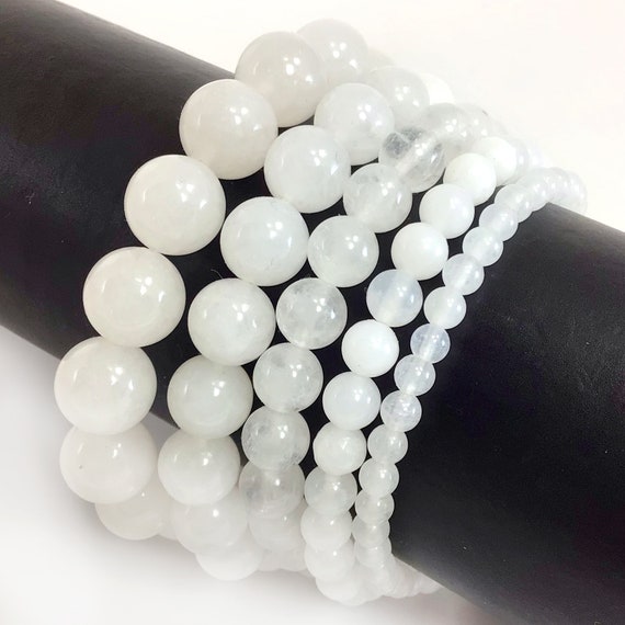 Handmade Natural Gemstone Round Beads Stretch Bracelet 4mm 6mm 8mm 10mm beauty 