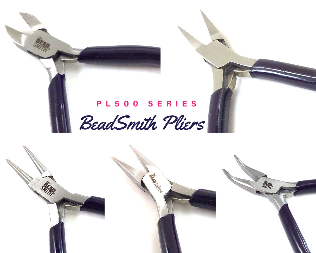 Beadsmith Pliers for Chain Nose, Round Nose, Side Cutter, Bent Chain