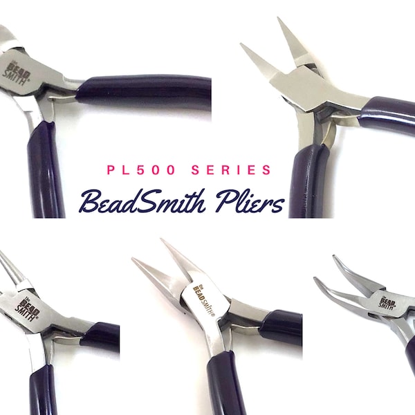 Beadsmith Pliers for Chain Nose, Round Nose, Side Cutter, Bent Chain Nose Pliers | Bead smith Beadsmith for #PL500 Series Beading Supplies