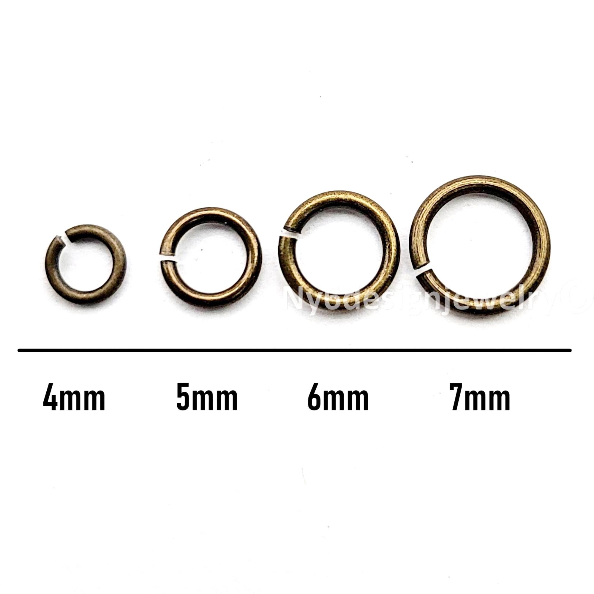 Brass Color Open Jump Rings – 21 Gauge Round Connectors 4mm 5mm