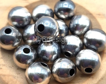 Oxidized Desert Pearl Sterling Silver Navajo Style Pearl Round Spacer Beads (5x5mm) – Jewelry Findings