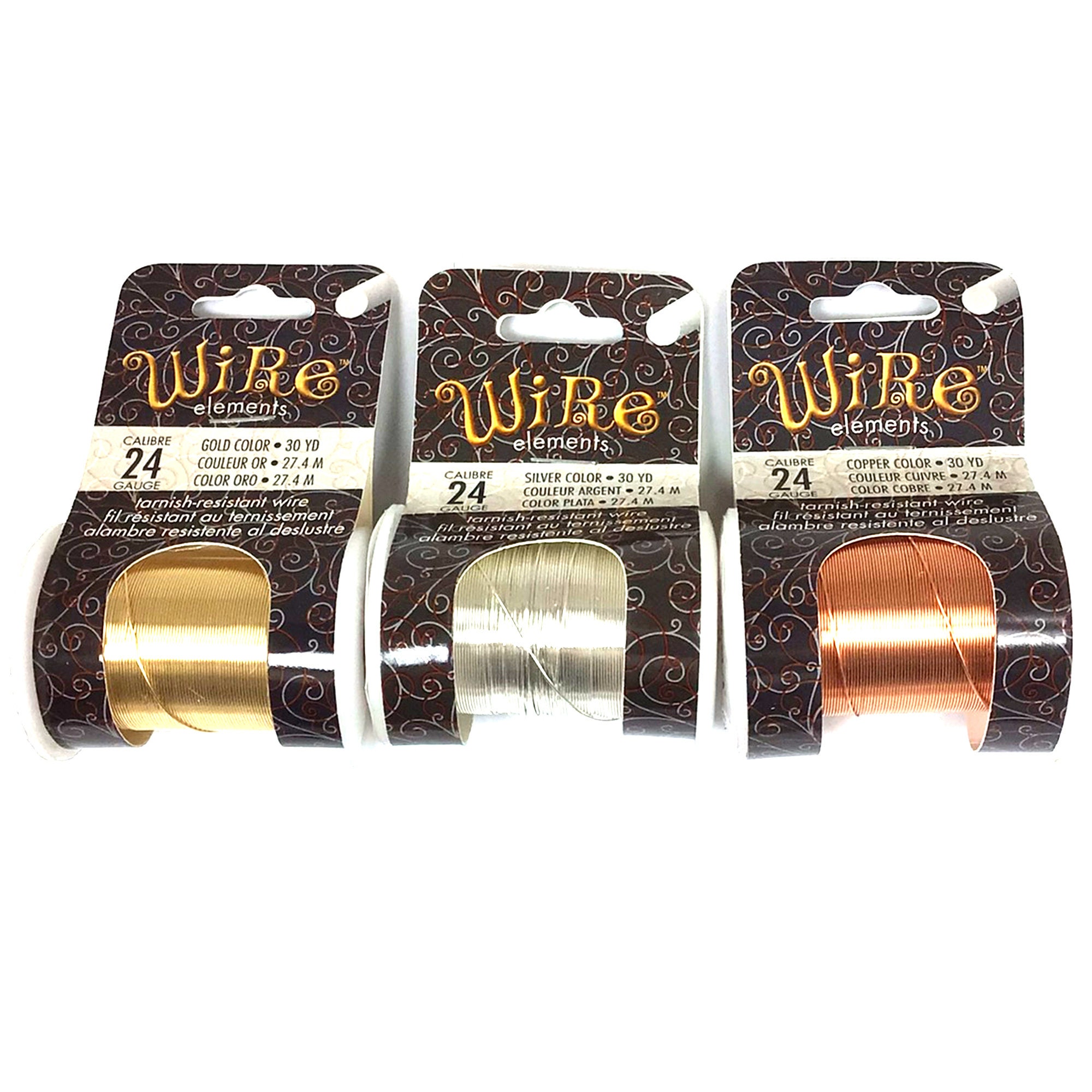 Artistic Wire, 24 Gauge Tarnish Resistant Tinned Copper Craft Jewelry  Wrapping Wire, Silver Color, 20 yd