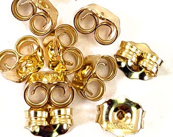 14K Gold Filled Earring Backs, Butterfly Clutch (10pcs) 5x3mm