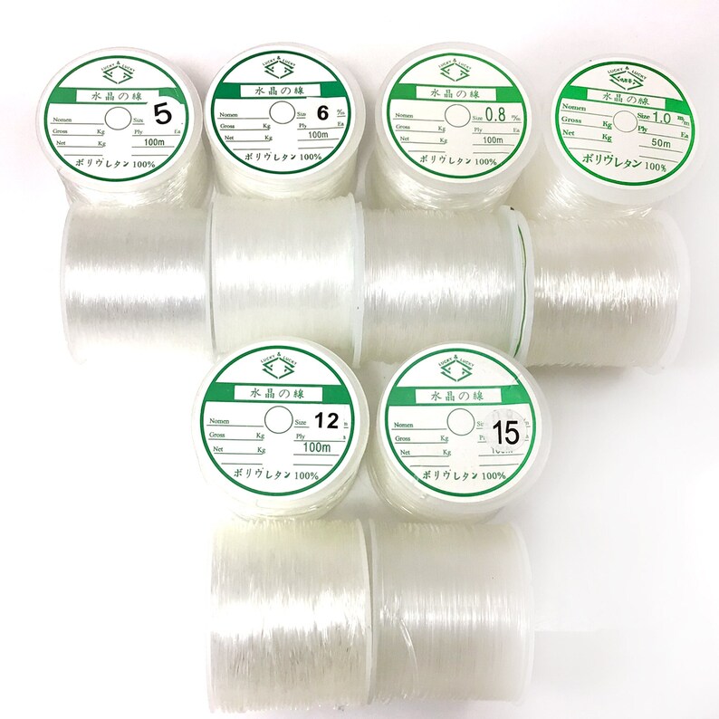 Clear Crystal Elastic Cord – Beading & Jewelry Stretch Thread Variety Sizes image 3