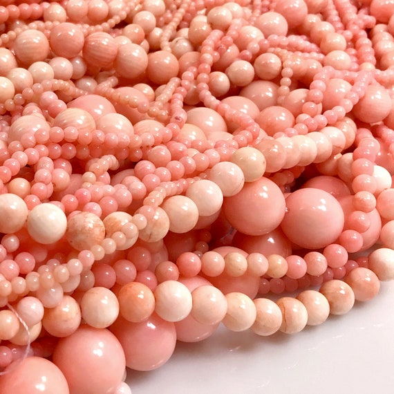 Pink Coral Round Beads Grade AA Natural Gemstone Loose Beads 2mm