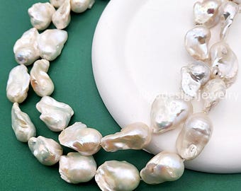 White Baroque Pearls – Irregular Freshwater Beads, Jewelry Making