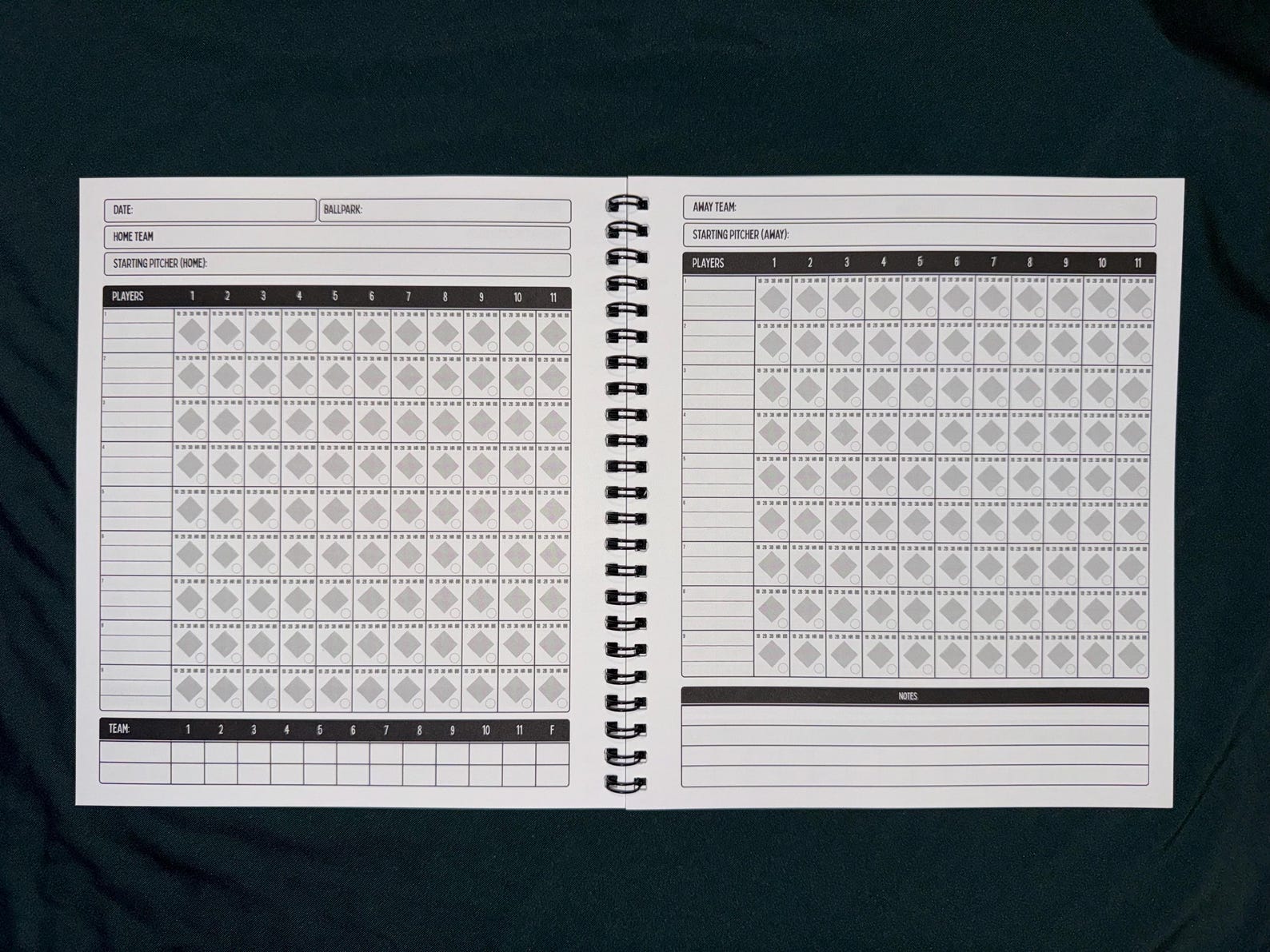 Home Scorebook The Simple Scorebook 2-team Edition | Baseball Scorecard | Minimalist ...
