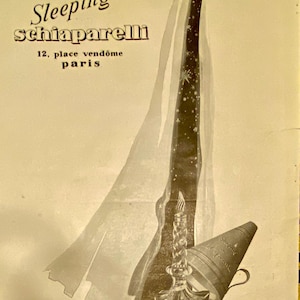 1941 Schiaparelli “Sleeping” Perfume Advertisement – French Print – Place Vendôme Paris Ephemera – Falcucci Art from L’Illustration