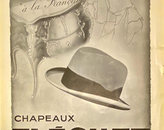 1941 French Hat Advertisement – Chapeaux Fléchet – L’Illustration Magazine