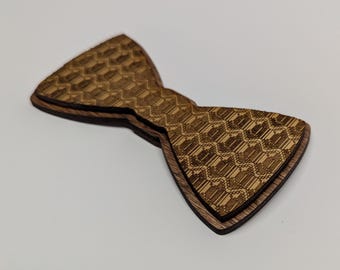 Wooden Rupee Bow Tie: Laser Engraved Legend of Zelda Cosplay