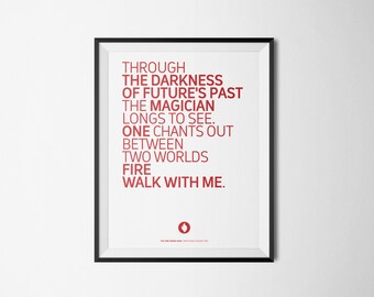 Twin Peaks Poster #5 Serial Quotes Posters (Digital Download of A4/A3/A5 Printable PDF)